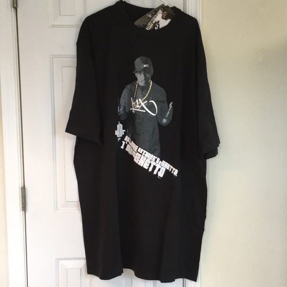 Ron Artest Rhinestones Bling 4XL Black T-shirt NWT - Picture 1 of 7